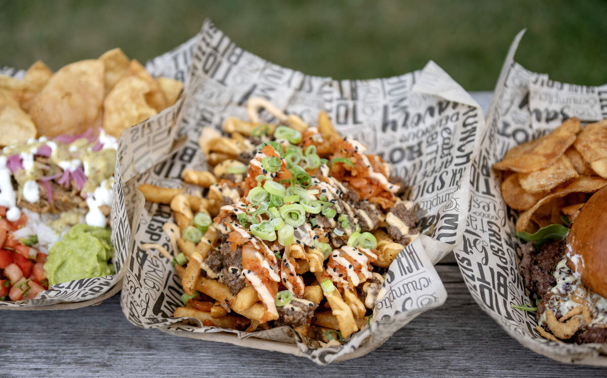 The beef bulgogi fries from Dubbs Grub on Thursday, June 18, 2026. The dish features fries, bulgogi beef, sriracha mayo, kimchi, scallions and sesame seeds.