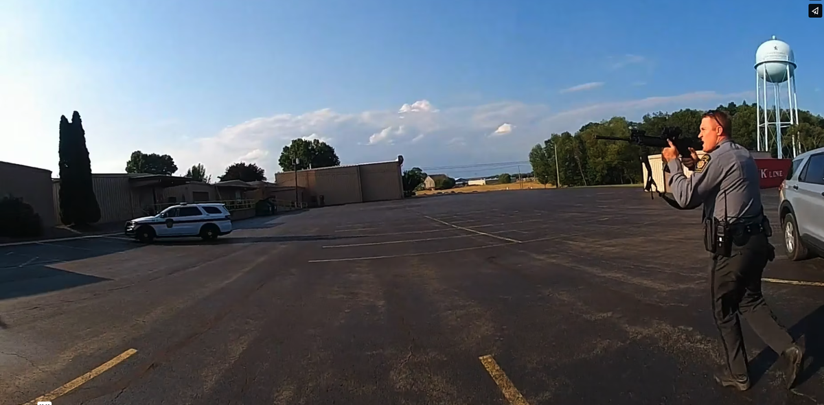 Bodycam footage shows a police officer moving toward the AGR building after Thomas Crooks shot at Trump.