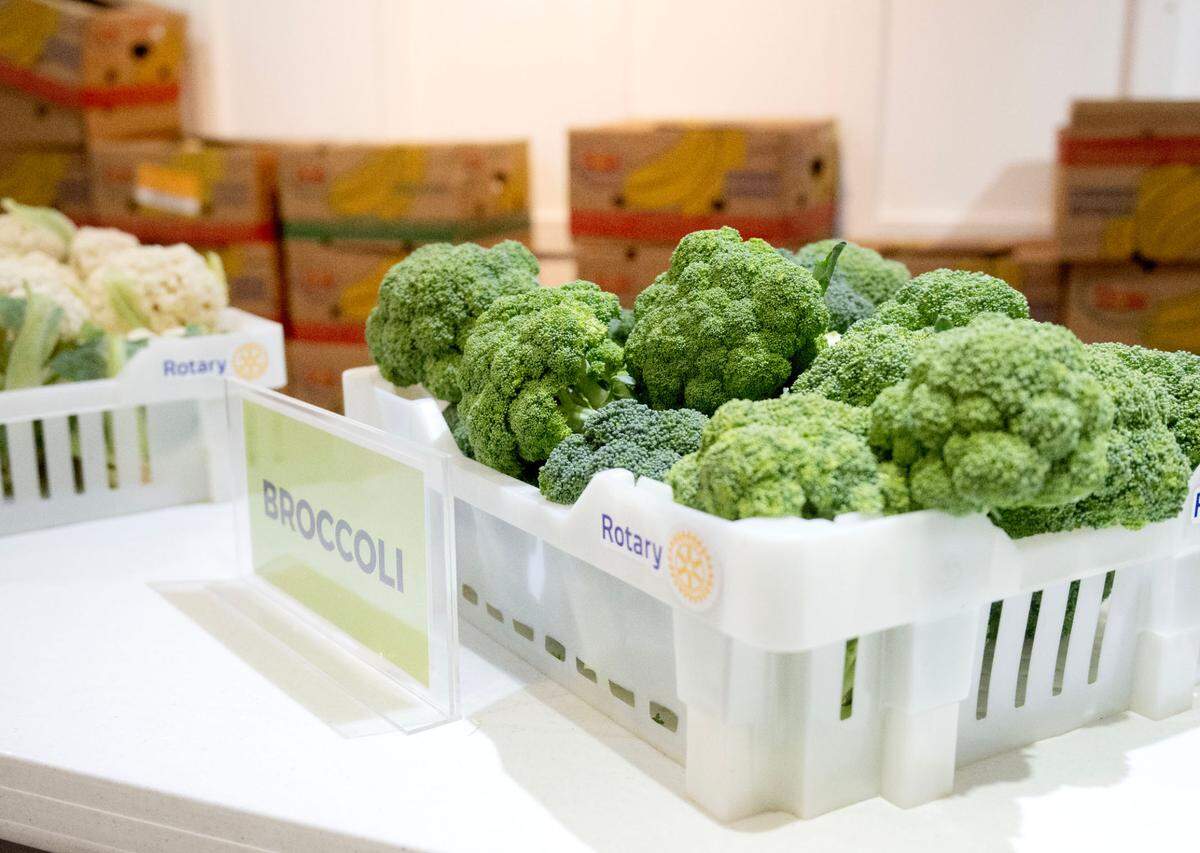 Broccoli was among the items available at the State College Food Bank’s No-Cost Produce Market on Tuesday, July 1, 2025 at the Nittany Mall.