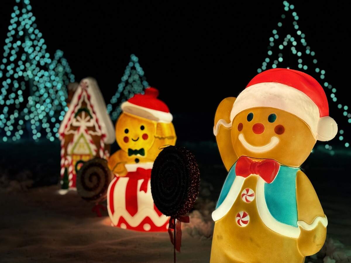 A gingerbread man waves at 545 Flat Rock Road, Port Matilda, on Dec. 3, 2025.