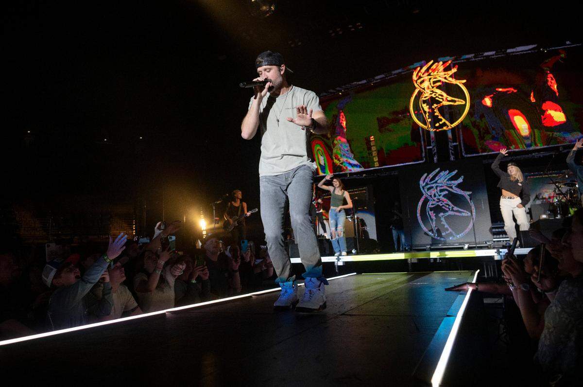 Walker Hayes opens his show with “Y’all Life” for his stop at the Bryce Jordan Center as part of the Duck Buck Tour on Thursday, April 27, 2023.