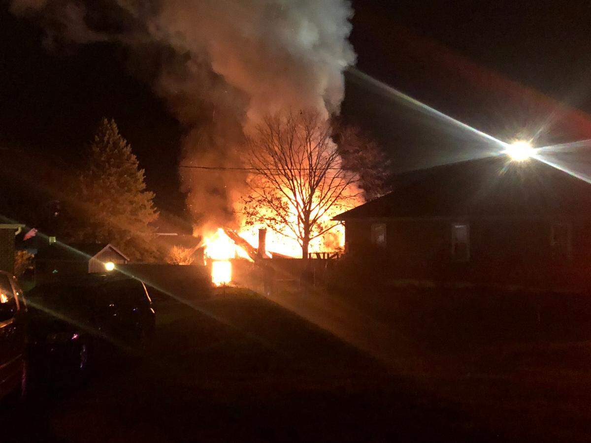 Fire crews were on the scene Saturday night of a garage fire in the 200 block of East College Avenue in Spring Township.