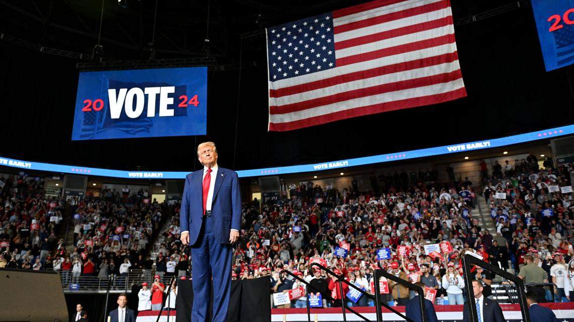 Blue, white & MAGA: Trump supporters flood Penn State’s Bryce Jordan Center for rally