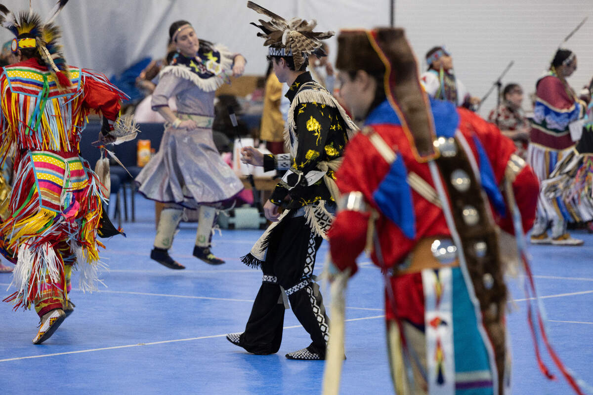 Dancers at the Penn State 2025 Powwow on March 29, 2025 at C3 Sports Complex.