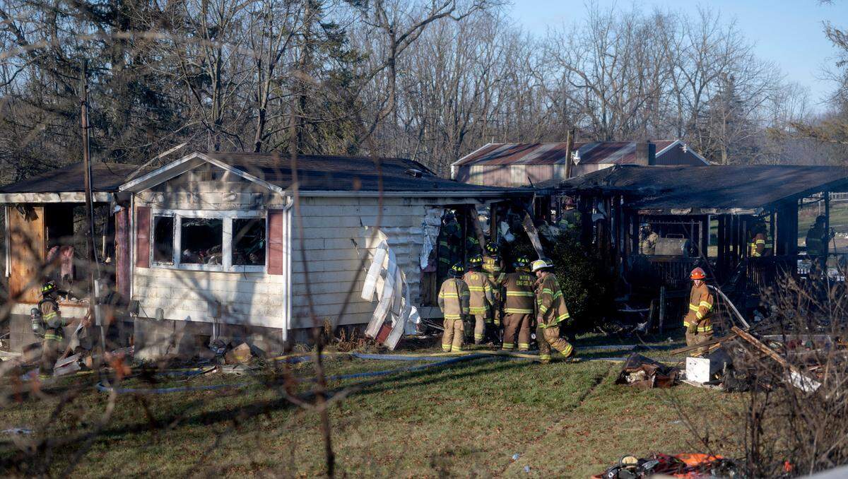 Firefighters respond to a fire at home on the 4000 block of Nittany Valley Drive in Walker Township on Tuesday, Dec. 20, 2022.