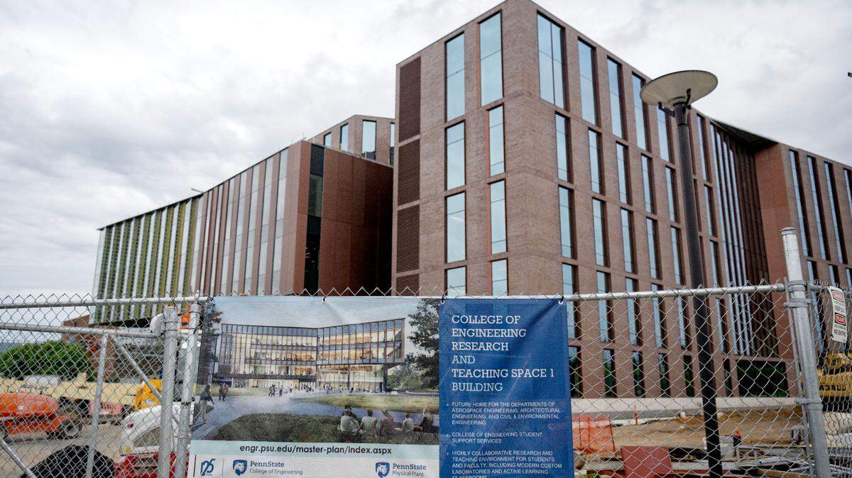 Construction continues at the Engineering Collaborative Research and Education Building on Thursday, May 9, 2024.