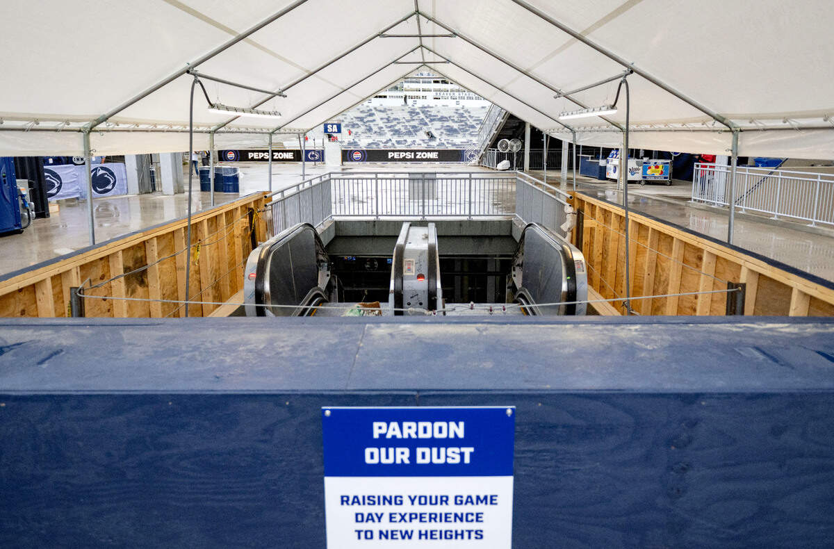 New escalators are under construction at Beaver Stadium on Saturday, Sept. 7, 2024.