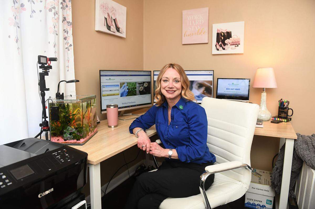 Shelly Hutchison’s business, Medical Marijuana Specialists, describes itself as a “one-stop” medical marijuana certification center. Hutchison, a registered nurse, told Spotlight PA she decided to start the company a few years ago and runs it from her Allegheny County home.