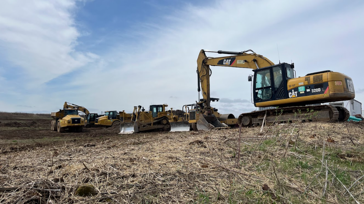 Heavy machinery is pictured at 2050 Zion Road, the future site of the Autumn Ridge housing complex.