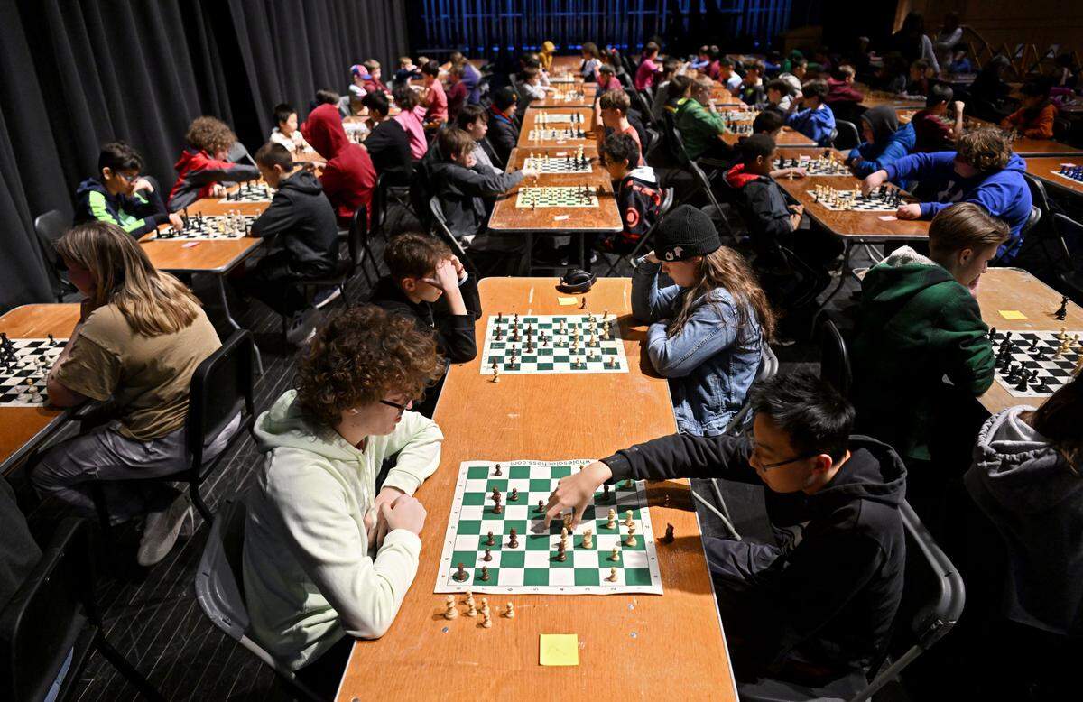 Students from third through 12th grades compete in the State College Area School District chess tournament on Tuesday, Feb. 20, 2024.