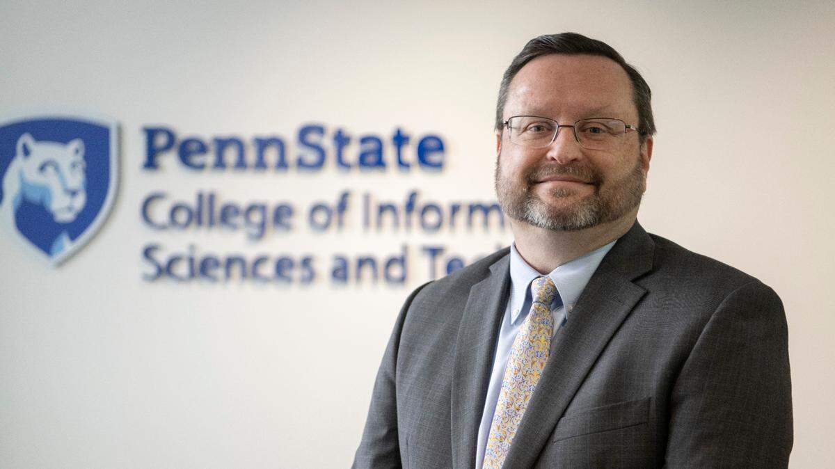Andrew Sears, the dean of Penn State College of Information, Sciences and Technologies in the Eric. J. Barron Innovation Hub on Monday, Dec. 12, 2022.