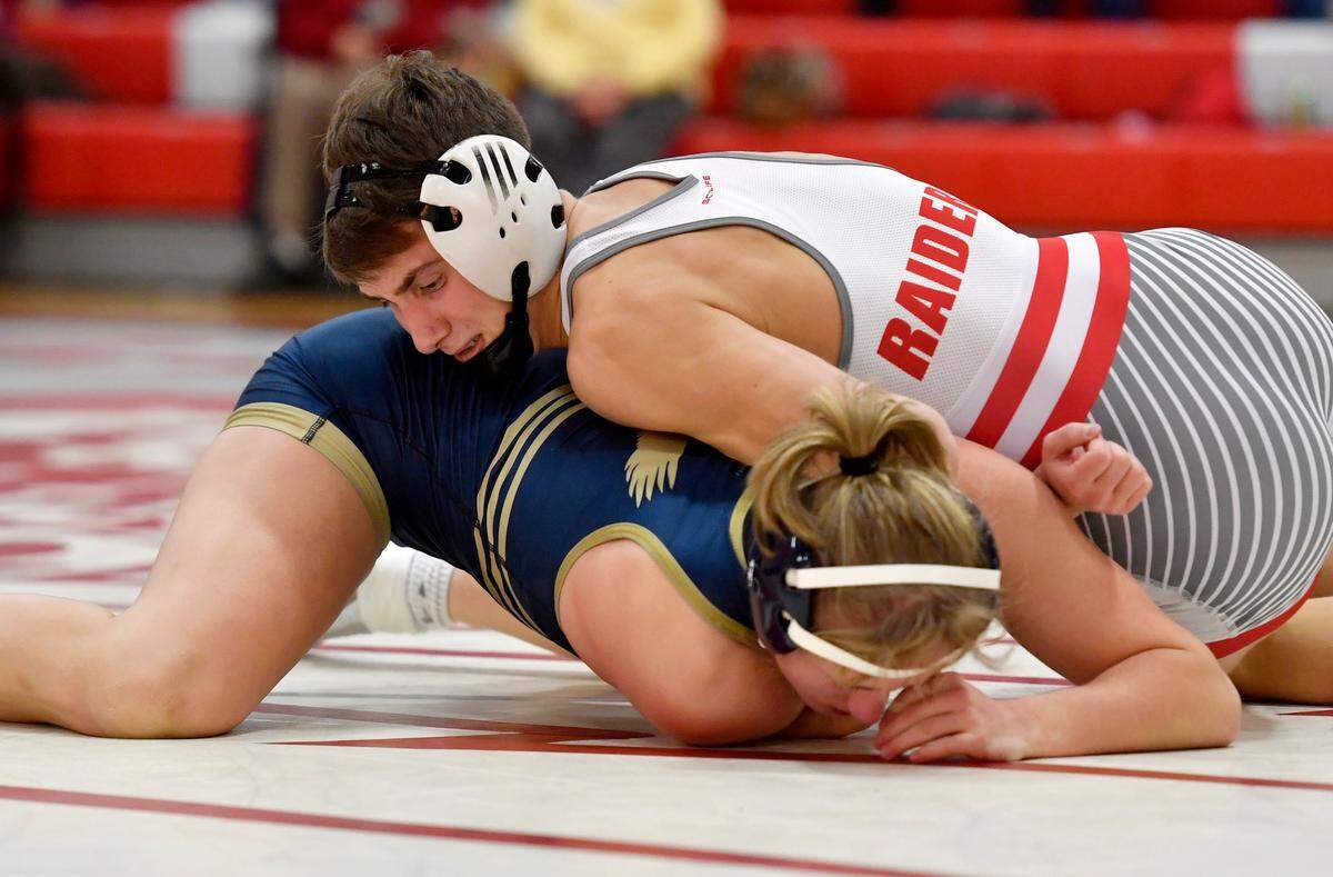 Bellefonte’s Aidan O’Shea, pictured here in a Dec. 14 photo, leads the county with 12 technical fall wins.