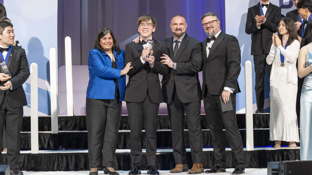 Delta High School senior Connor Hill received the first-place prize at the 2026 Regeneron Science Talent Search on Tuesday, March 10, in Washington, D.C.