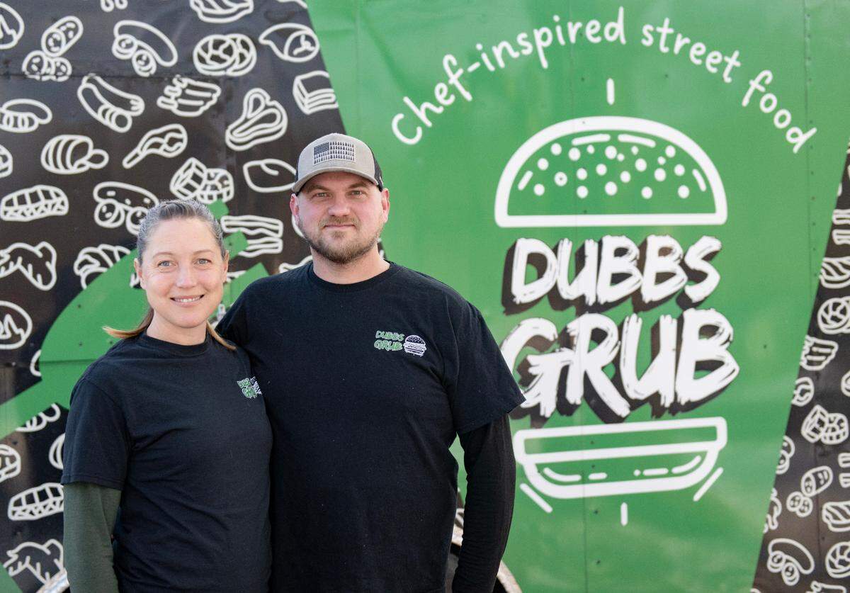 Scott and Lyndie Dubbs of Dubbs Grub on Friday, Jan. 17, 2025 at Boal City Brewing.