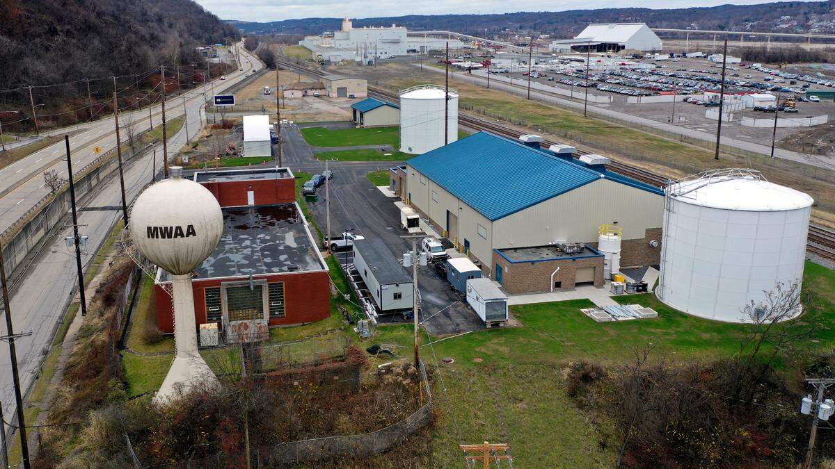This is a portion of the Municipal Water Authority of Aliquippa, Pa., shown on Dec. 11, 2023 in Aliquippa, Pa. The Aliquippa water authority was just one of multiple organizations breached in the United States by Iran-affiliated hackers who targeted a specific industrial control device because it is Israeli-made, U.S. and Israeli authorities say.