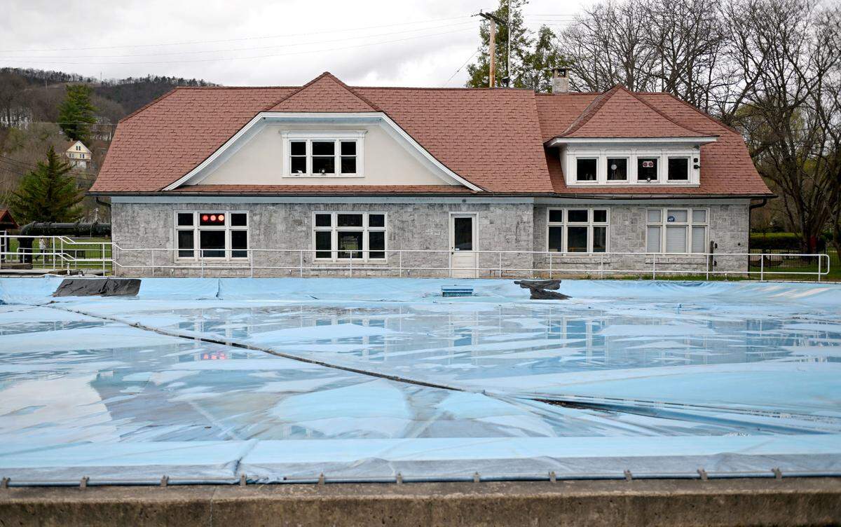 The pump house at Bellefonte’s Big Spring is pictured on Monday, March 31, 2025.