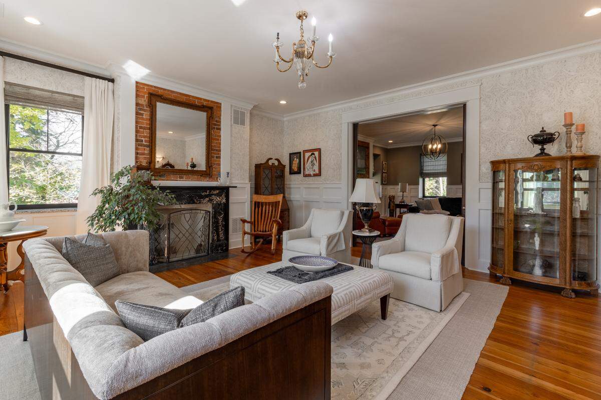 The interior view of the living room of 124 Rock Hill Road in Harris Township. Photo courtesy of Kissinger, Bigatel & Brower Realtors.