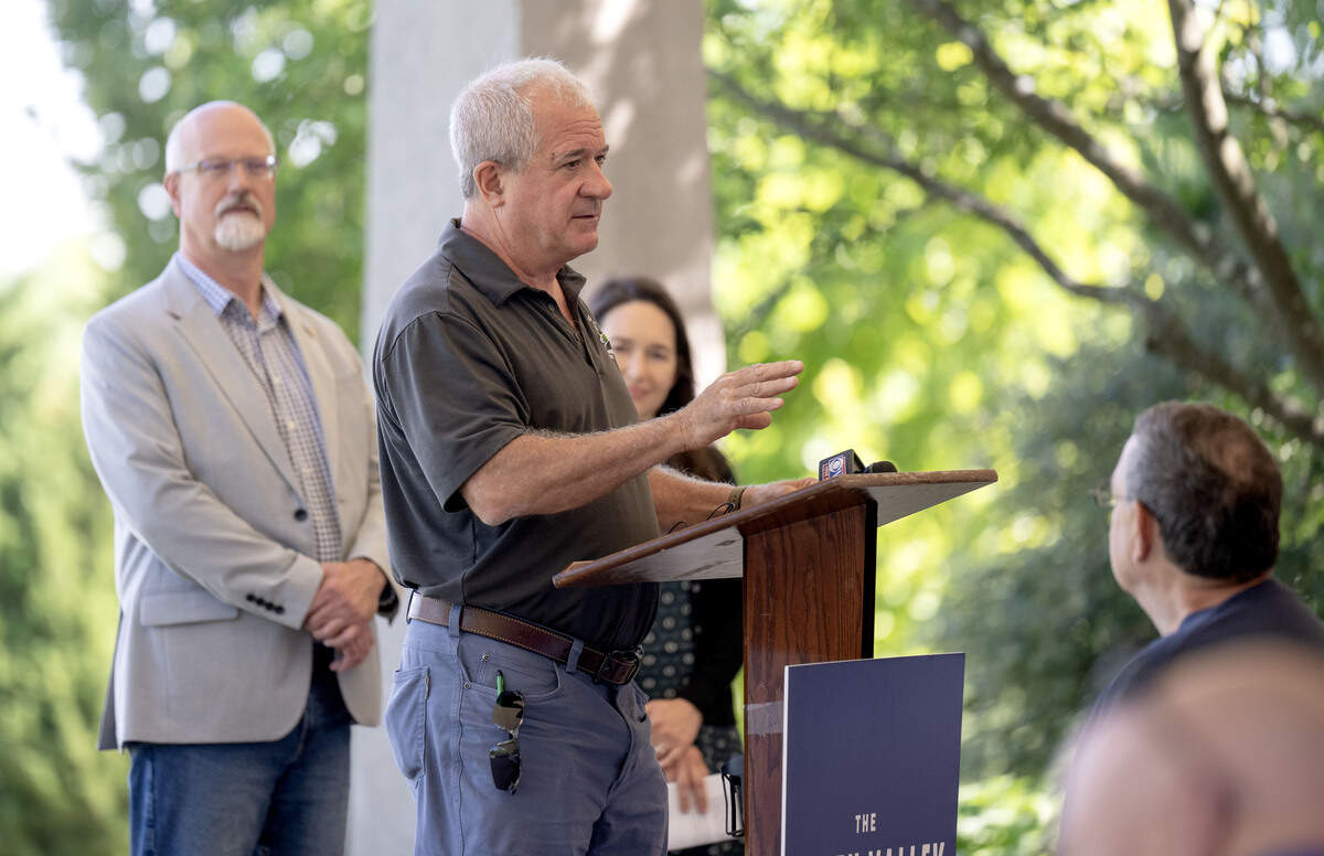 Centre County Commissioner Steve Dershem talks about the Happy Valley Adventure Bureau 2026-2027 tourism grants on Wednesday, June 24, 2026 at The Arboretum at Penn State.