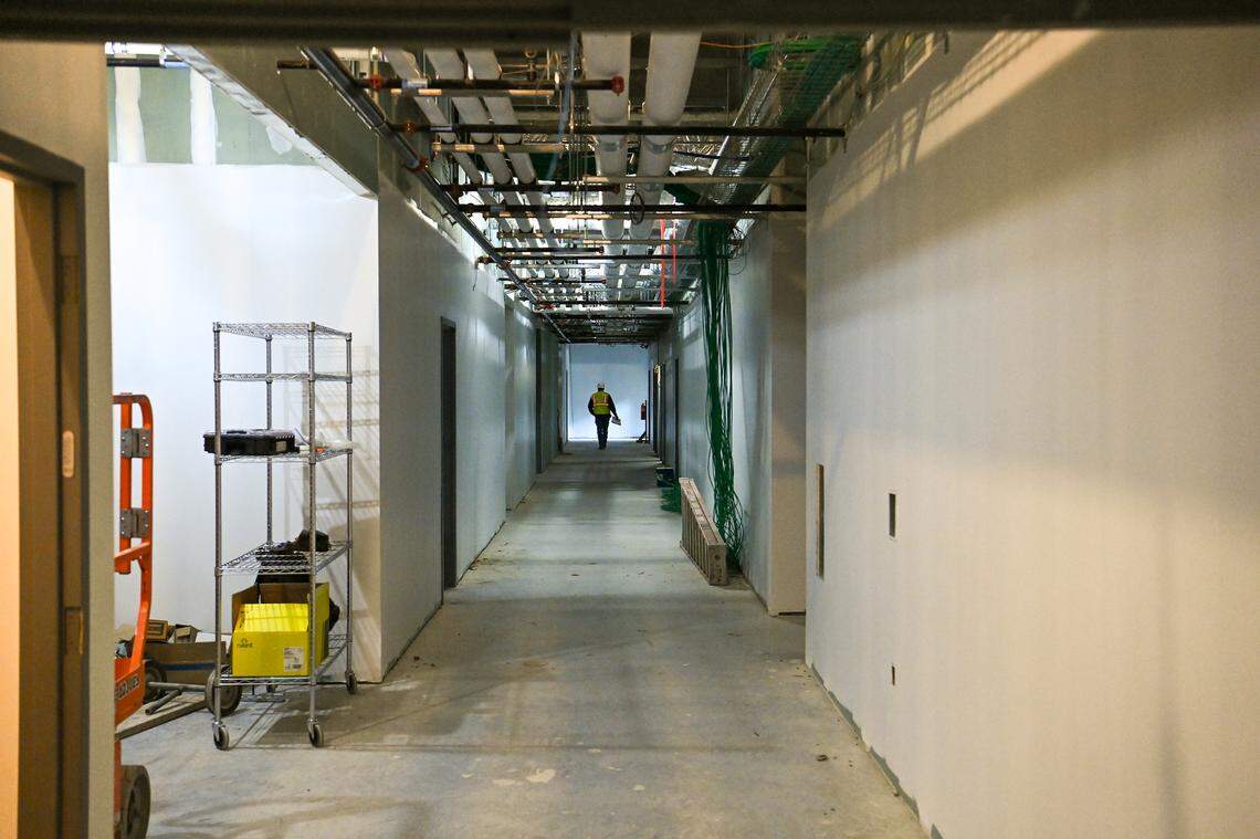 Construction continues on the Penn Highlands Healthcare State College location, which is set to open in summer 2024.