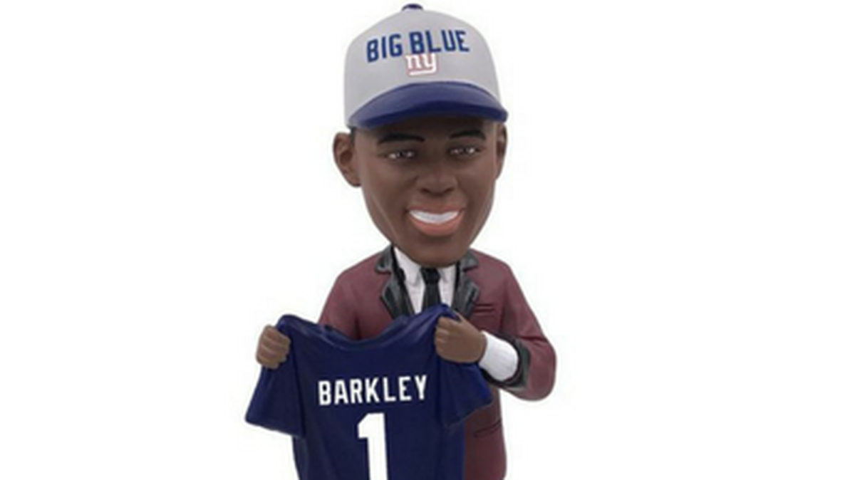 The Saquon Barkley NFL Draft bobblehead is vailable for pre-order for $40 through the National Bobblehead Hall of Fame and Museum.