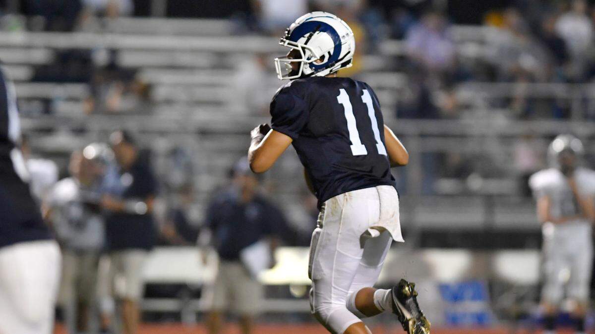 Penns Valley quarterback Jackson Romig drops back to make a pass during the game against Philipsburg-Osceola on Friday, Sept. 17, 2021.