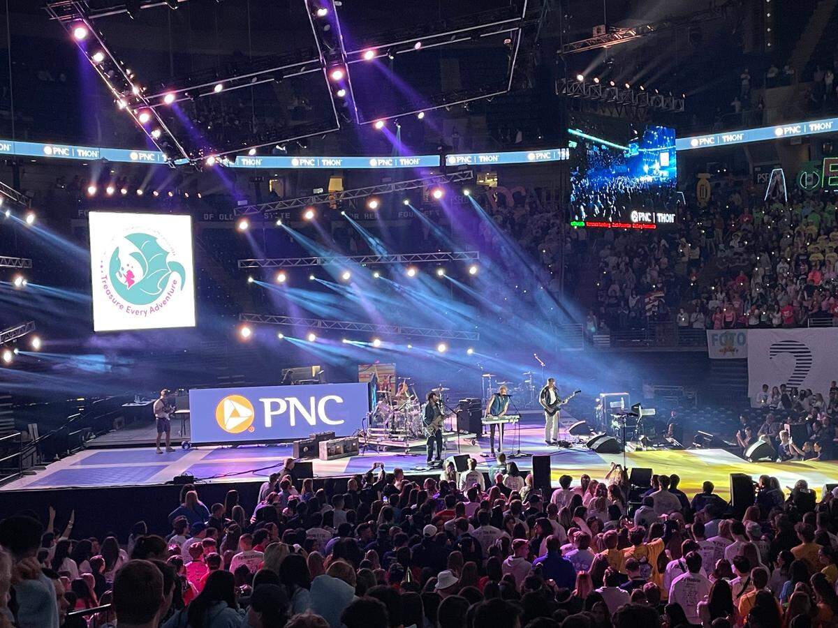 Walk the Moon takes the Bryce Jordan Center stage on Friday, Feb. 16, 2024 for the first night of Penn State’s Thon.