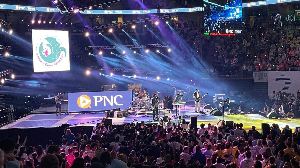 Walk the Moon takes the Bryce Jordan Center stage on Friday, Feb. 16, 2024 for the first night of Penn State’s Thon.