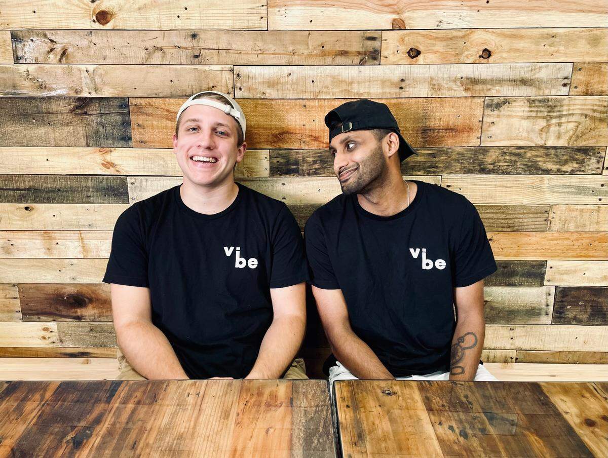 Ethan Steiger and Tabeel Noel are co-owners of Vibe Coffee Co.