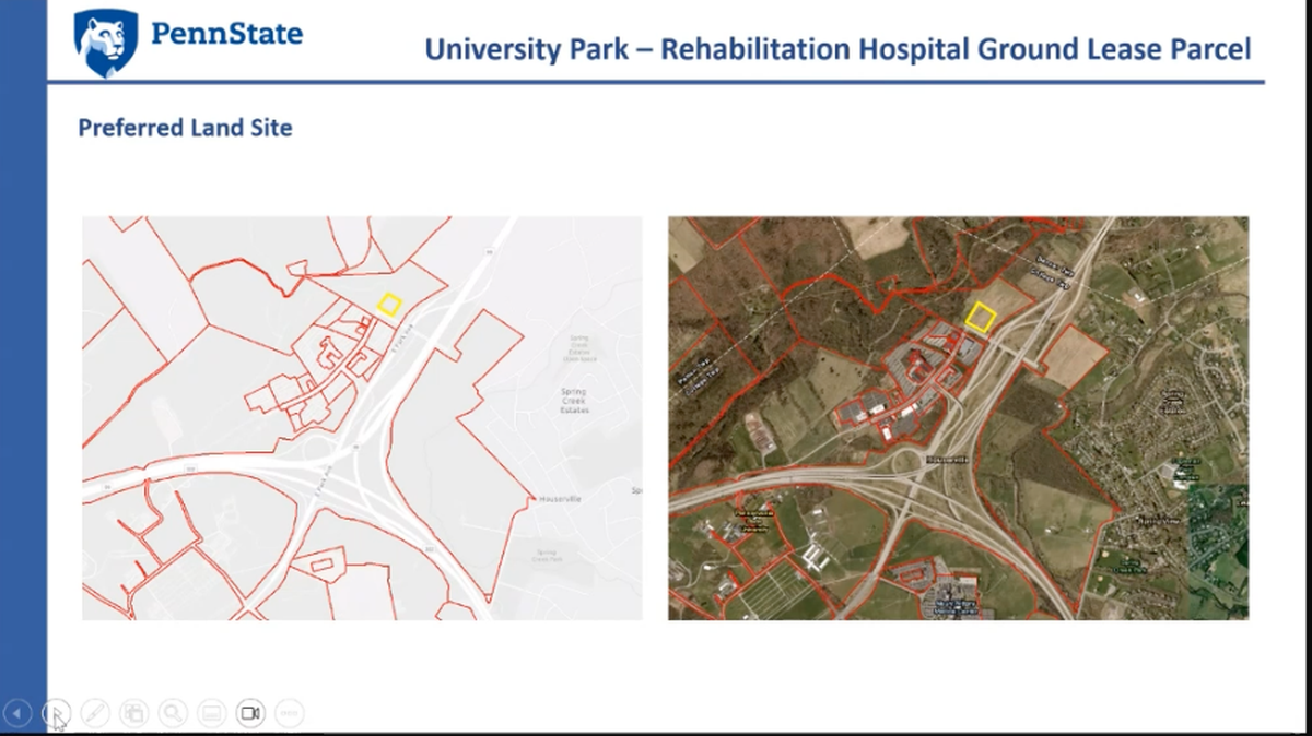 Penn State will enter into a long-term ground lease with Catalyst Healthcare for about five acres of land at Innovation Park Boulevard and Interstate 99.