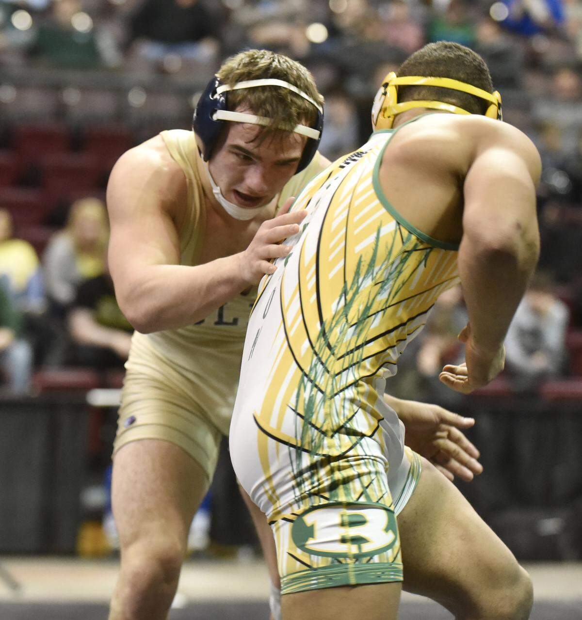 Bald Eagle Area’s Gage McClenahan defeated Erik Gibson of Forest Hills, 5-4, for the 145-pound championship at the Southwest Regional tournament Saturday at the Kovalchick Convention and Athletic Complex on the campus of Indiana University of Pennsylvania.
