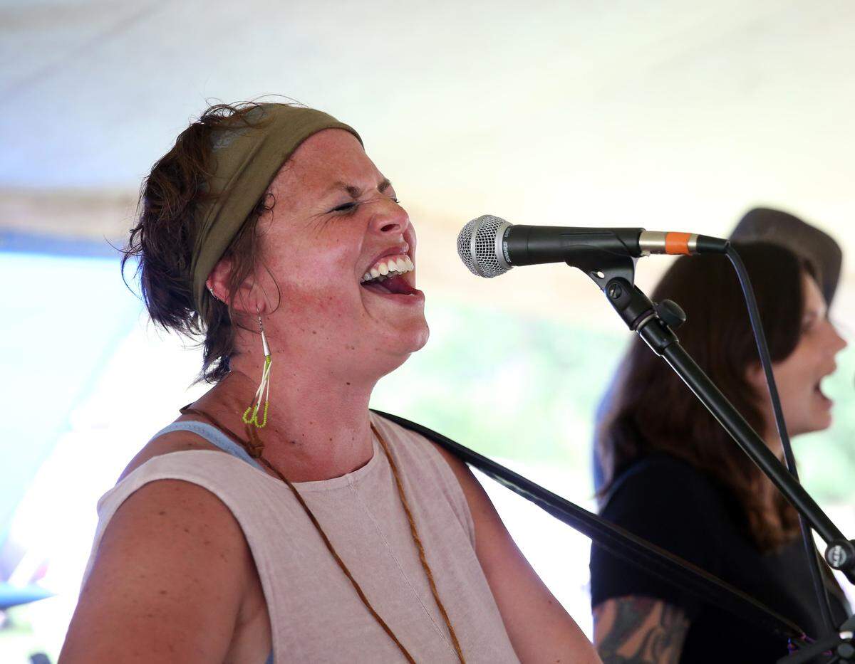 Kate Twoey of Pure Cane Sugar performs during Elk-Ha Fest in July 2017 at the Millheim Fire Company Grounds. The festival, which started as a local replacement to the canceled Karoondinha music festival, will be called The Millheim Ramble and take place on Saturday.