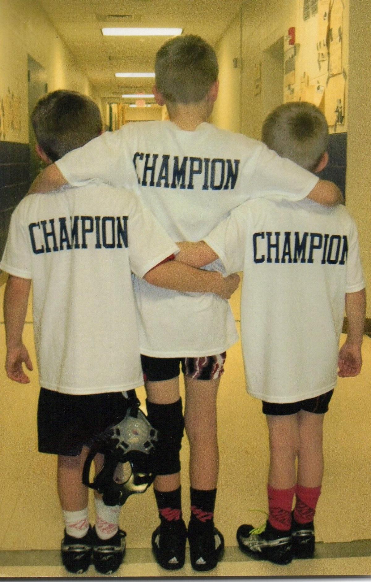 Bellefonte brothers (from left) Jackson Long, Gage Long and Wyatt Long have been wrestling since they were kids. Now, the trio are making an impact for the Red Raiders’ varsity squad.