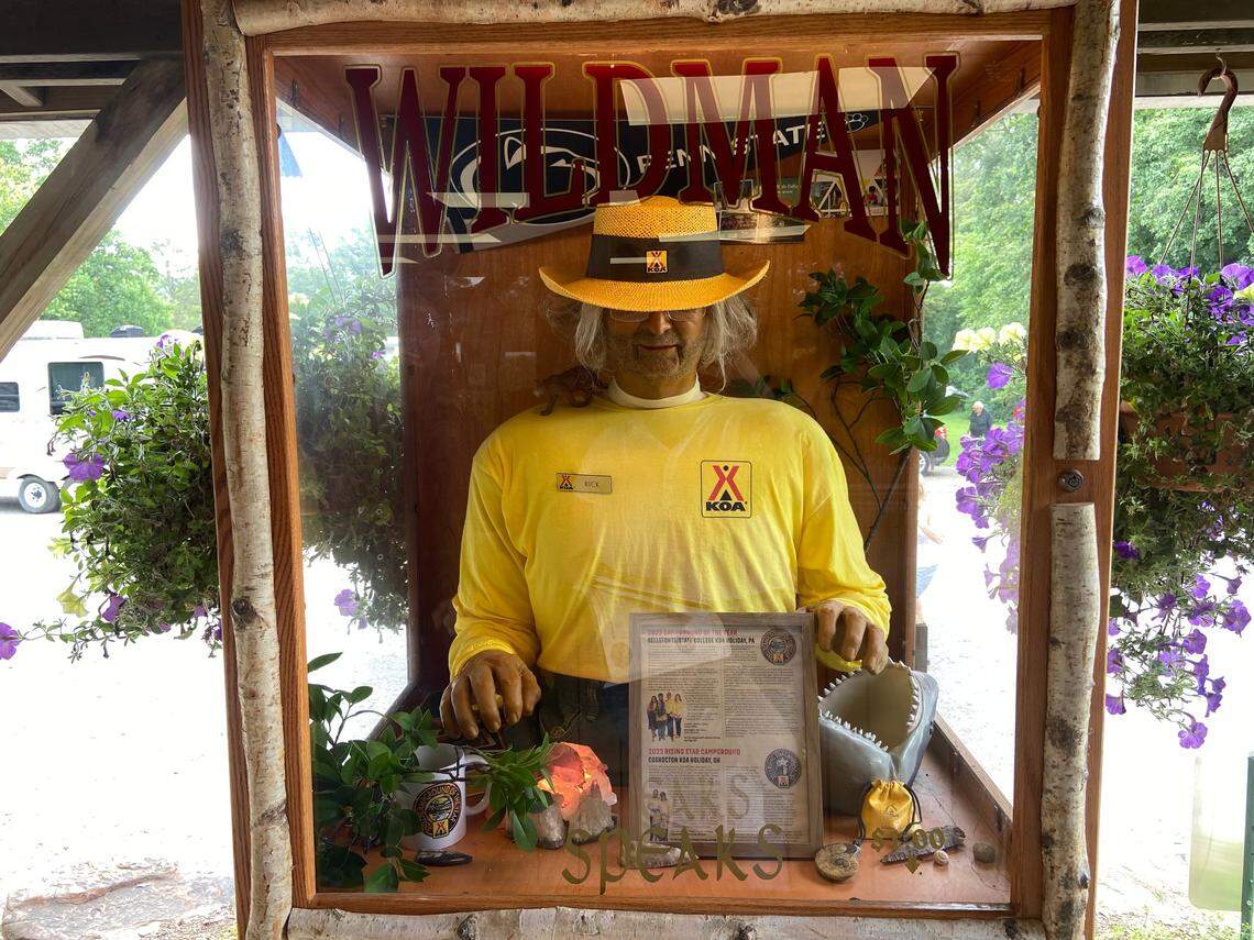 The custom Zoltar machine was modeled after former owner Rick Dillon as a going away present from his son and current owner Casey.