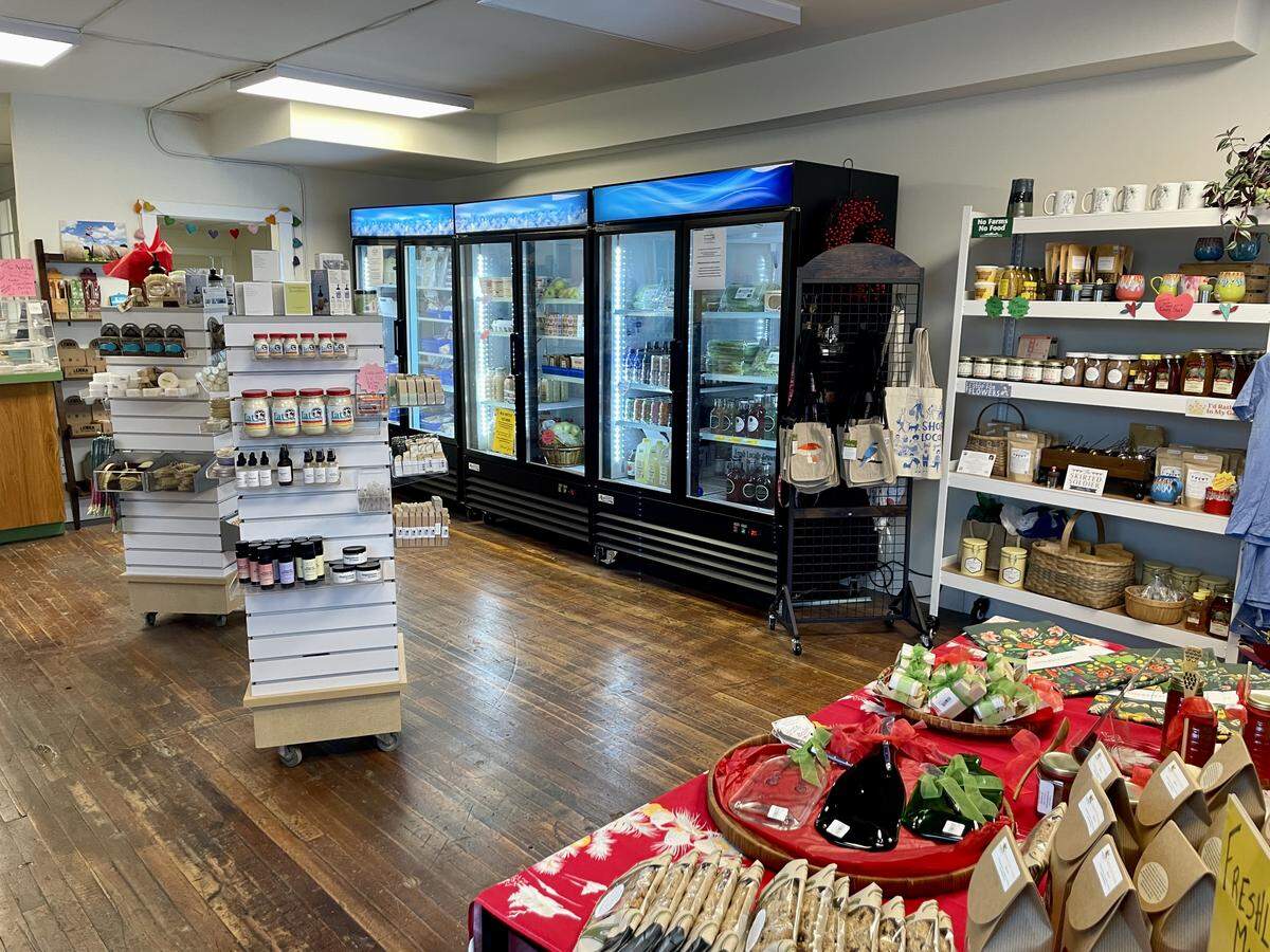 Centre Markets’ new shop carries a wide range of local meats and dairy products in its refrigerators and freezers.