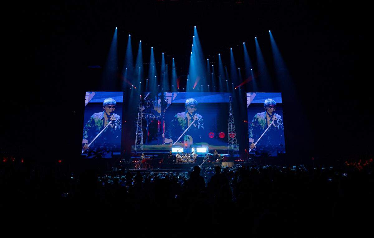 Journey opens their show at the Bryce Jordan Center with the song “Be Good to Yourself” on Wednesday, May 27, 2026.  