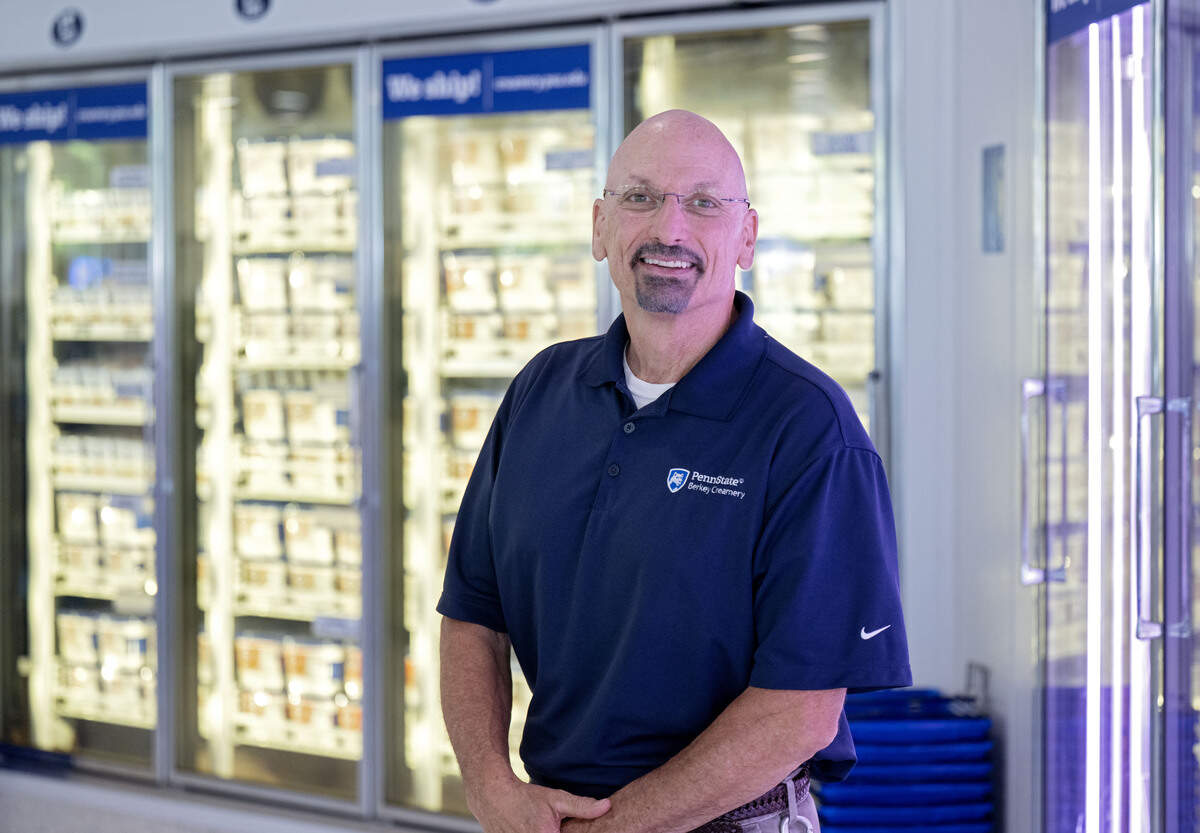 Jim Brown, manager of sales and marketing for the Penn State Berkey Creamery, is pictured on Thursday, June 4, 2026.