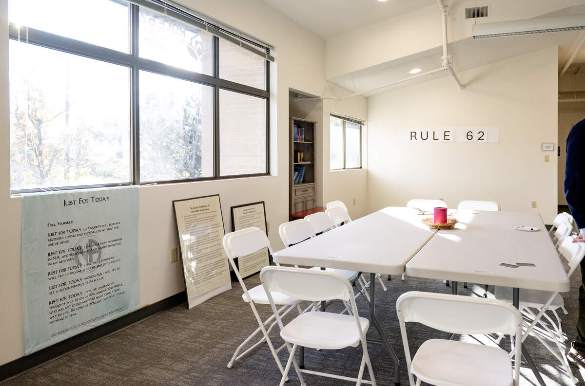 Rule 62 Recovery and Wellness hosts an open house in their new space at 220 Regent Court on Wednesday, Oct. 15, 2025.