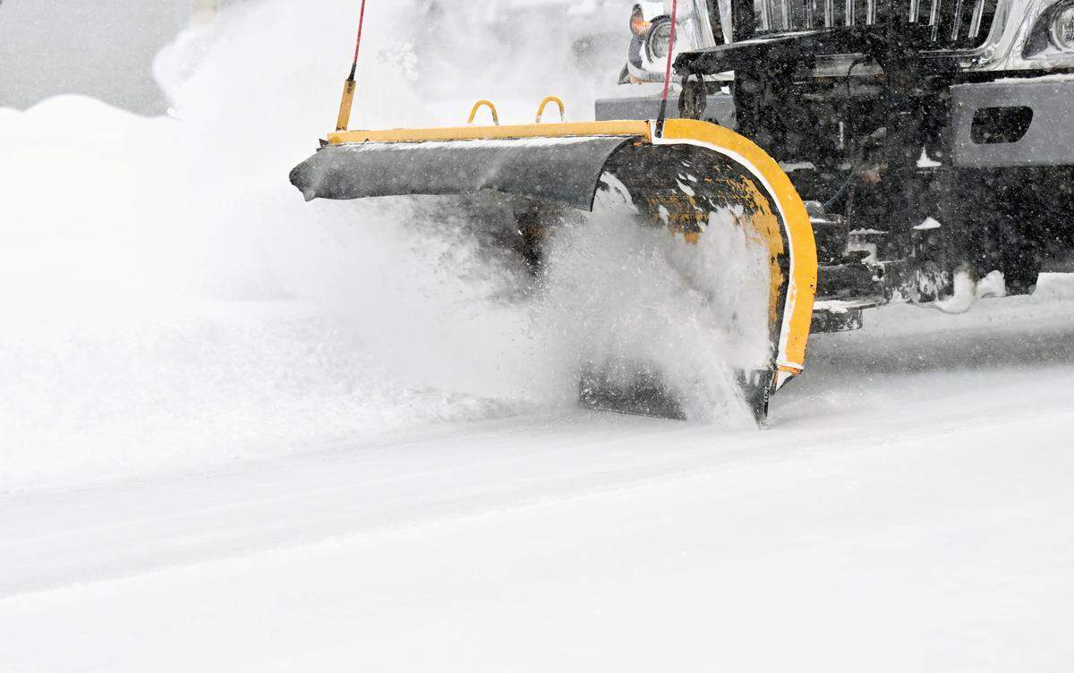 A College Township truck plows the snow on Sunday, Jan. 25, 2026.  