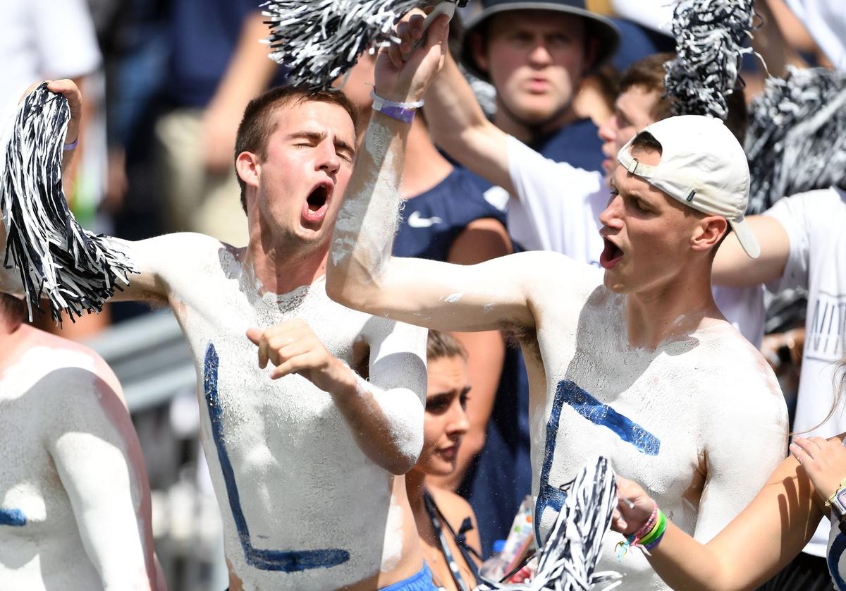 Penn State fans cheer during a game against Kent State Saturday, Sept. 15, 2018 at Beaver Stadium.