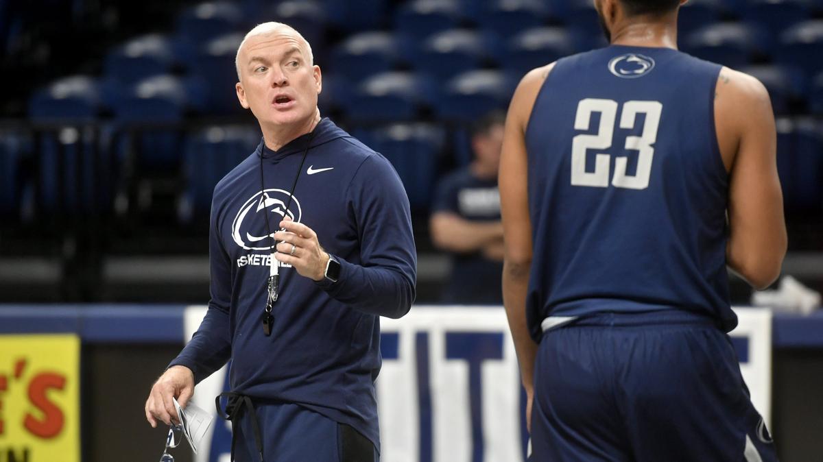 Penn State basketball coach Pat Chambers, seen here earlier this season, said Tuesday he feels ‘supported’ by both the Penn State president and athletic director.