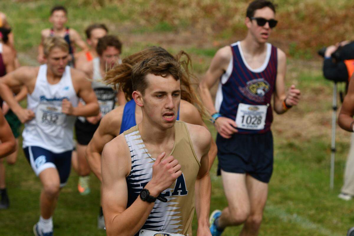 Bald Eagle Area’s Colton Wagner competes in the PIAA cross country championships on Saturday, Nov. 4, 2023.