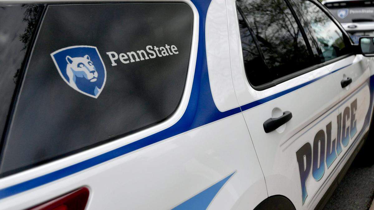 A Penn State police car. 