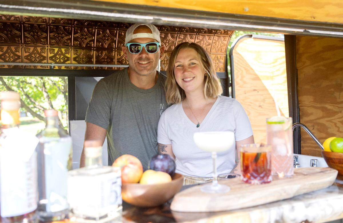 Mike and Amy Tedesco run Nellie the Mobile Mocktail Bar.