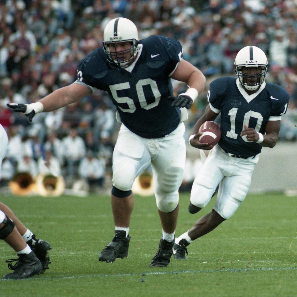 Jeff Hartings was a two-time All-American as a guard, a three-time first-team all-conference selection and a first-round NFL draft pick.