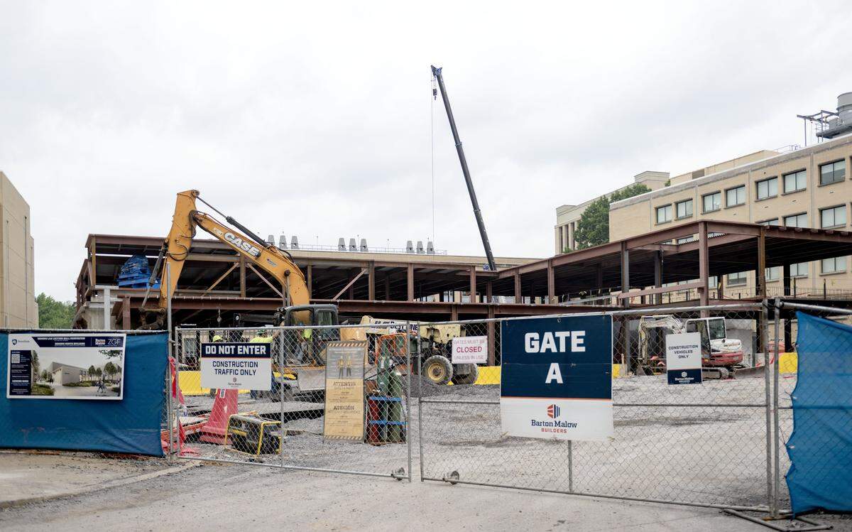 Construction of the Osmond North Building on the Penn State campus on Wednesday, Aug. 6, 2025.  