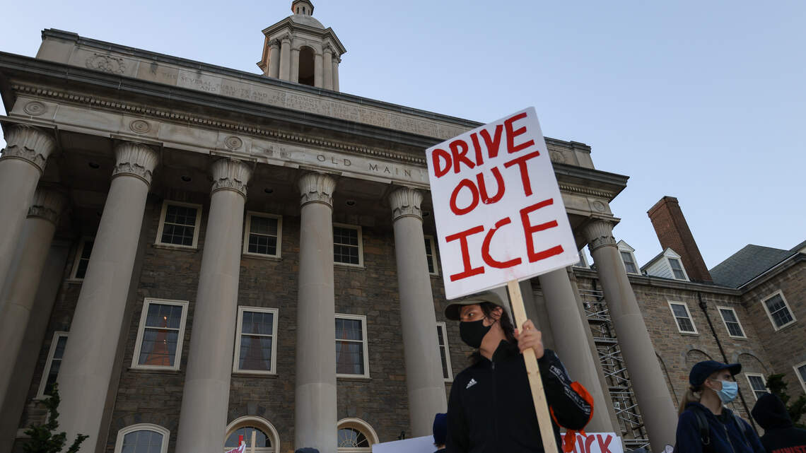 Anti-ICE protesters march through Penn State’s campus in latest local demonstration