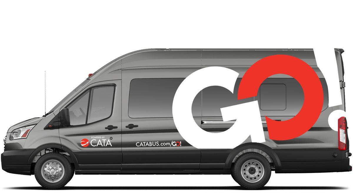 A view of the CATA GO! vans that are rolling out in January.