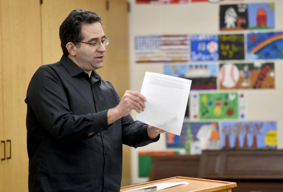 John DeBartola voices his concerns during the Gregg Township board of supervisors meeting on Monday, Jan. 7, 2018 at the Old Gregg School.