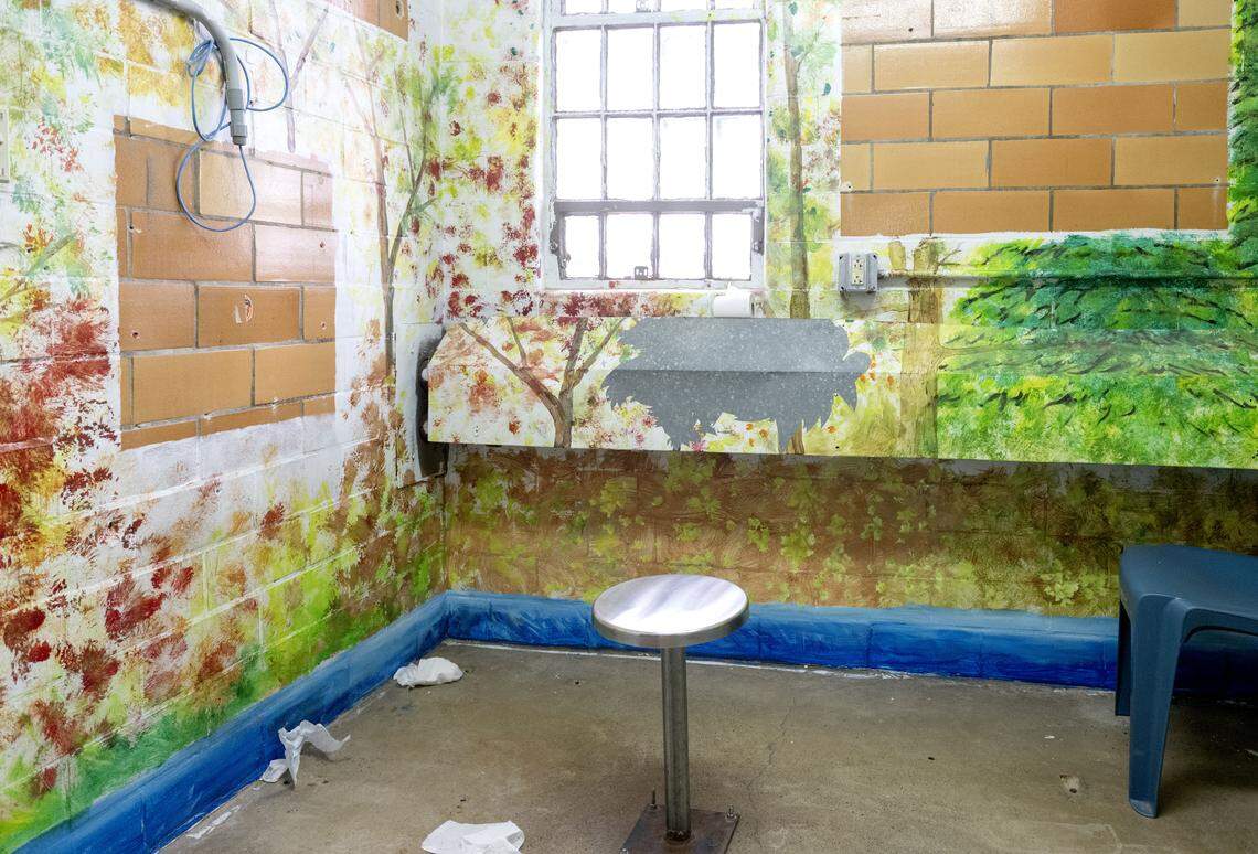 The technology for video visits between inmates and their families have been removed in B Block at Rockview state prison on Monday, March 2, 2026.