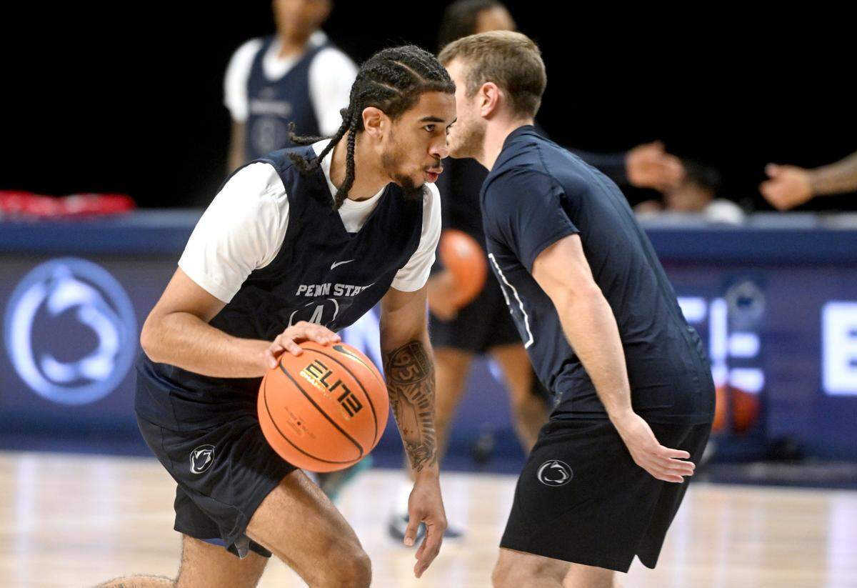 Penn State’s Freddie Dilione V runs a drill during practice on Wednesday, Oct. 23, 2024.